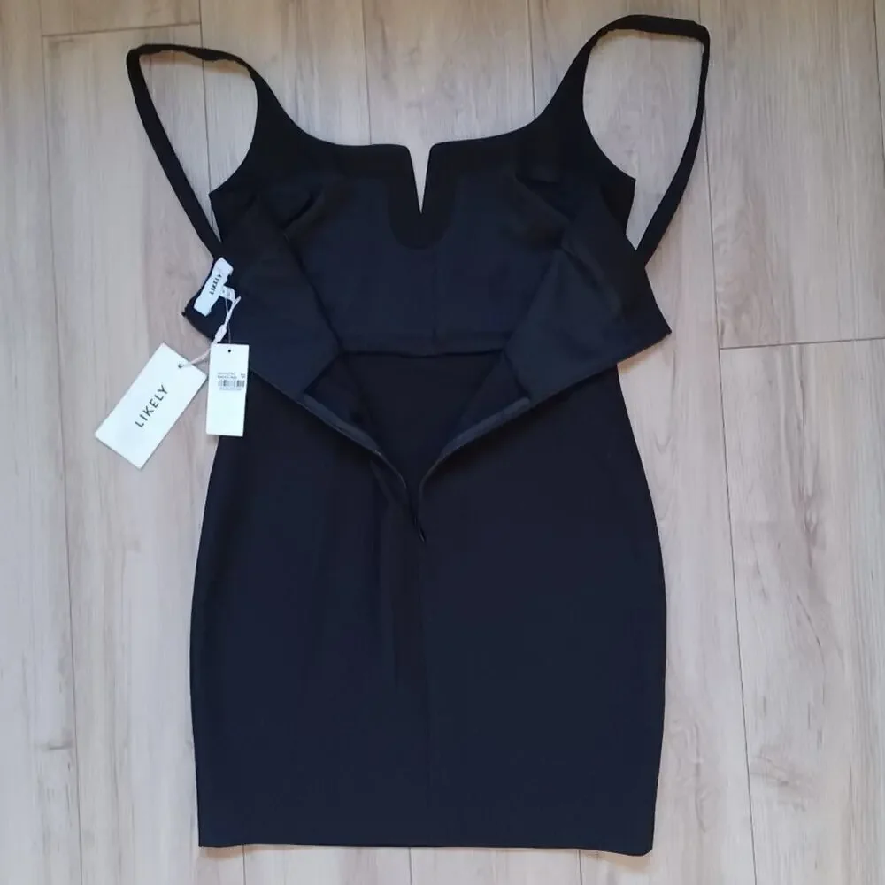 Likely Constance Mini Dress Black Size 4 NWT - Picture 8 of 10
